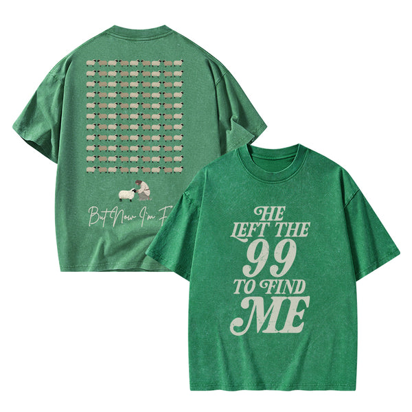 I Was Lost But Now I'm Found Christian Washed T-Shirt