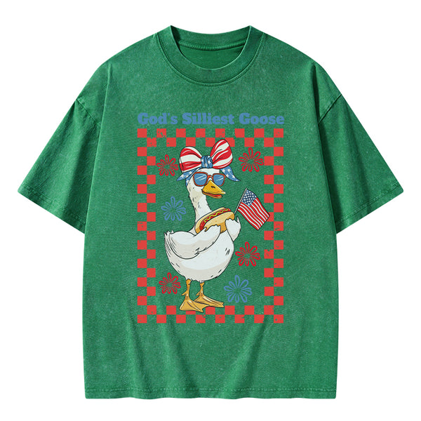 God's Silliest Goose Christian Washed T-Shirt