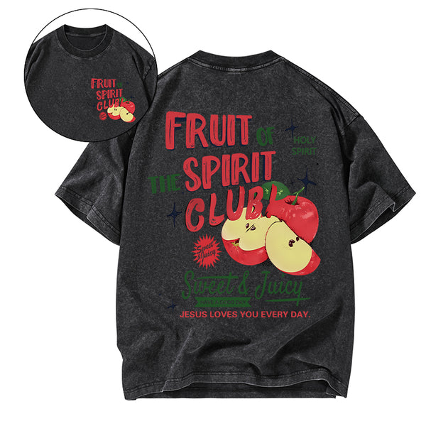 Fruit Spirt Club Christian Washed T-Shirt