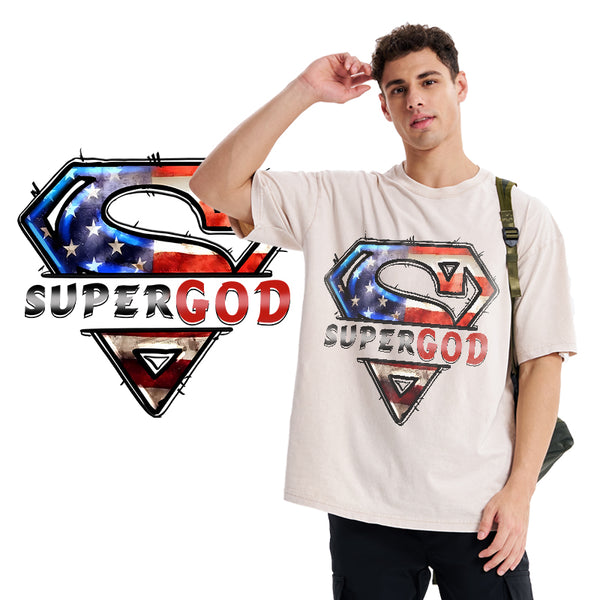 Super God Christian Washed T-Shirt