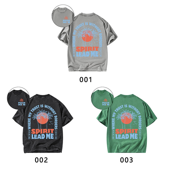 Spirit Lead Me Christian Washed T-Shirt