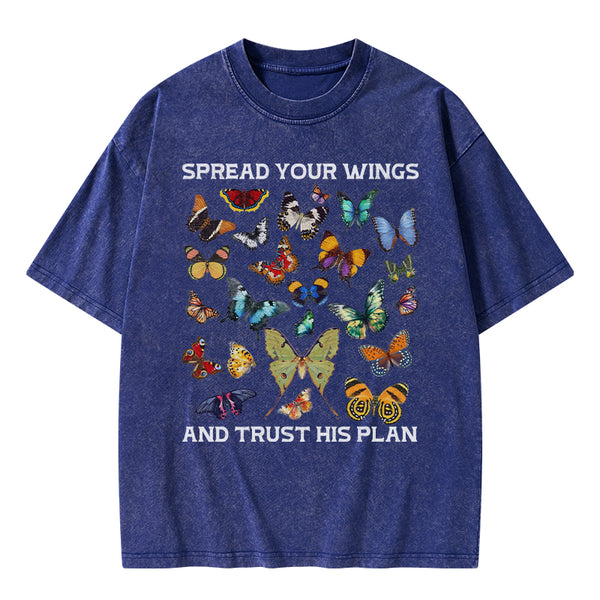 Spread Your Wings Christian Washed T-Shirt