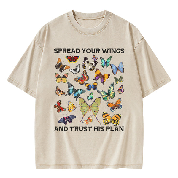 Spread Your Wings Christian Washed T-Shirt