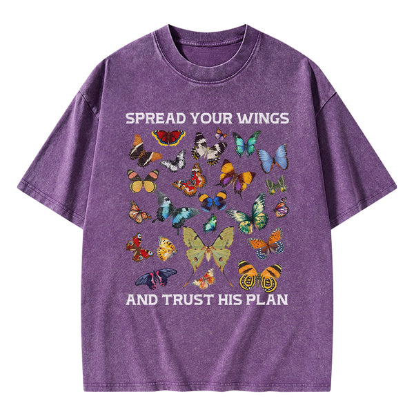 Spread Your Wings Christian Washed T-Shirt