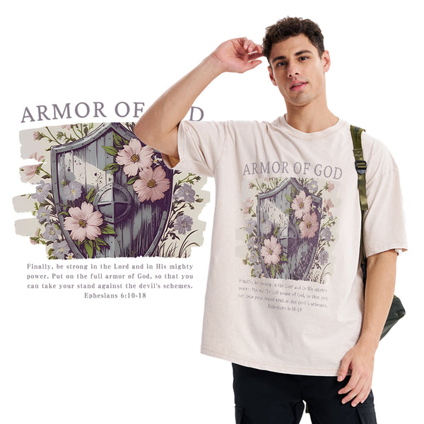 Armor Of God Christian Washed T-Shirt