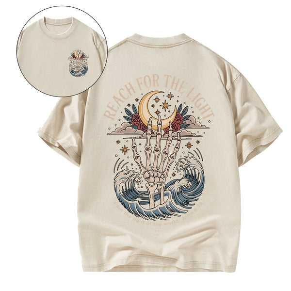 Reach For The Light Christian Washed T-Shirt