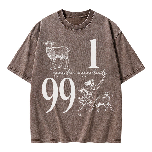 Opposition And Opportunity Christian Washed T-Shirt