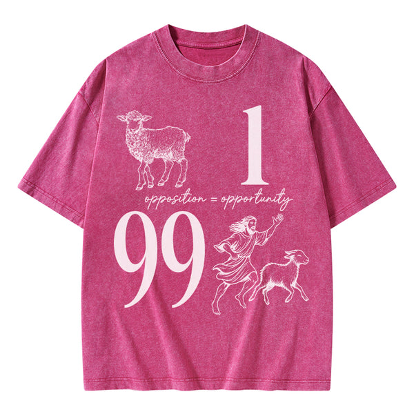 Opposition And Opportunity Christian Washed T-Shirt