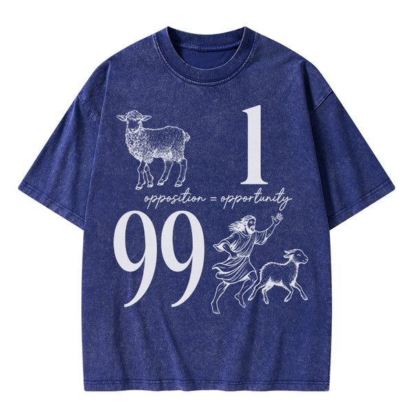 Opposition And Opportunity Christian Washed T-Shirt