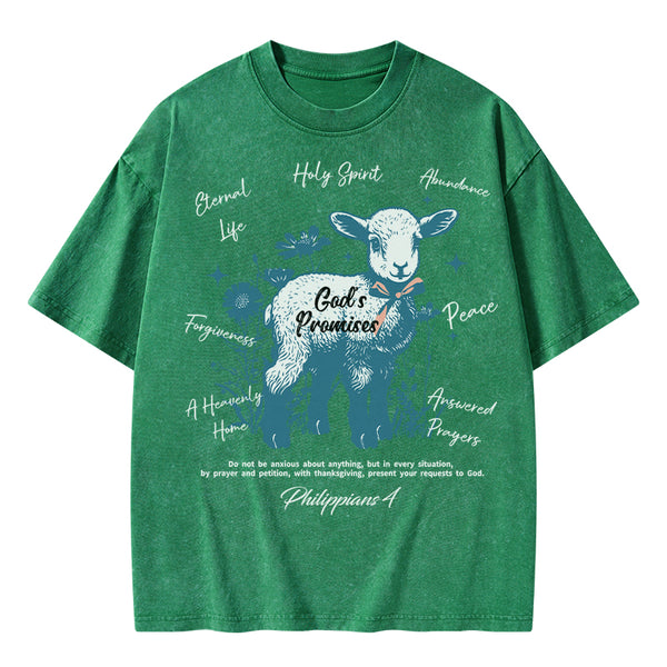 God's Promises Christian Washed T-Shirt
