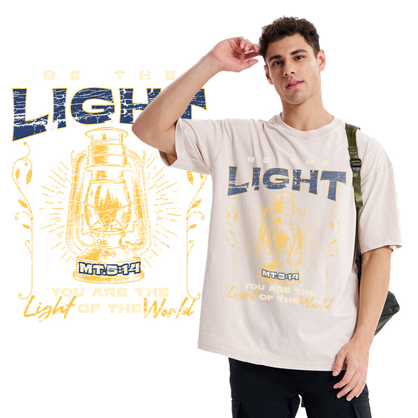Be The Light Christian Washed T-Shirt
