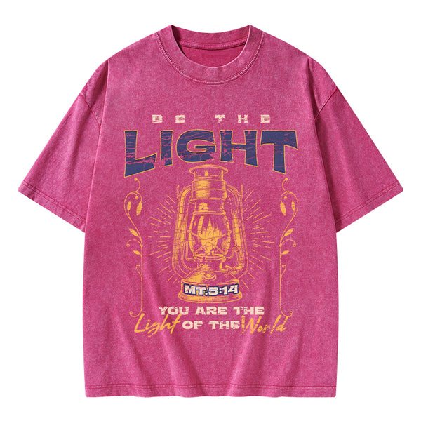 Be The Light Christian Washed T-Shirt