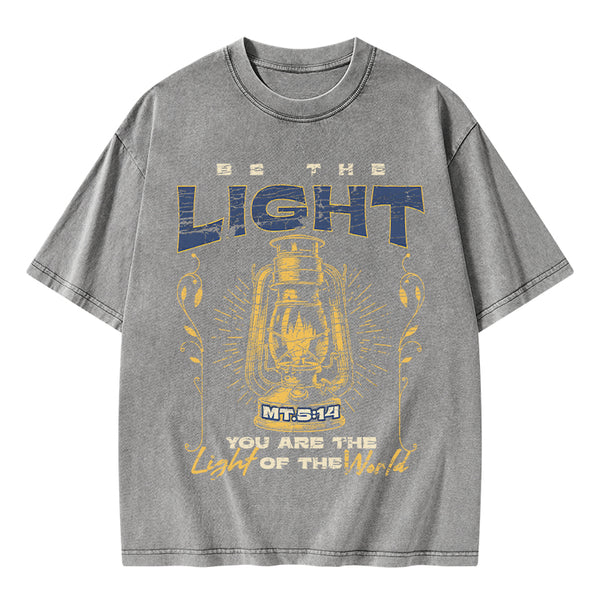 Be The Light Christian Washed T-Shirt