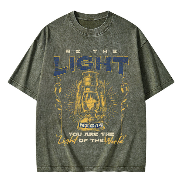 Be The Light Christian Washed T-Shirt