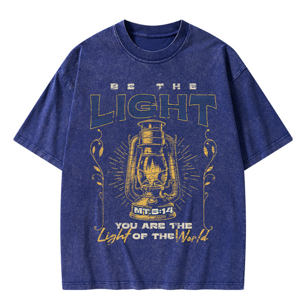 Be The Light Christian Washed T-Shirt