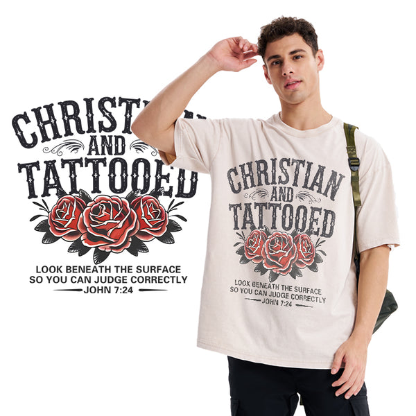 Christian And Tattooed Christian Washed T-Shirt