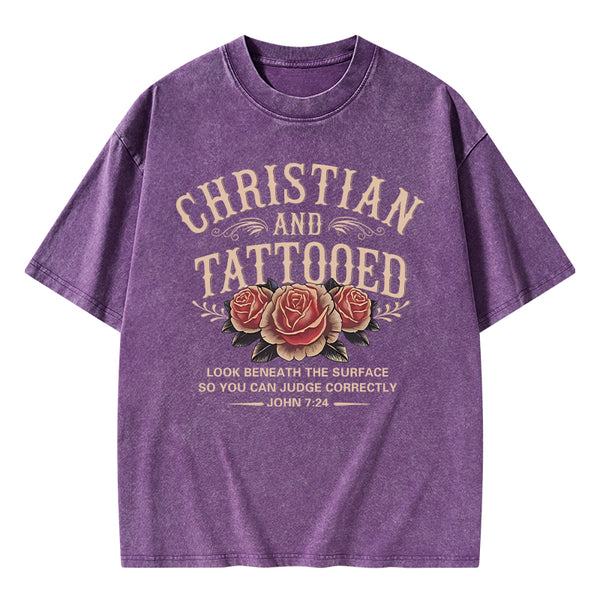 Christian And Tattooed Christian Washed T-Shirt