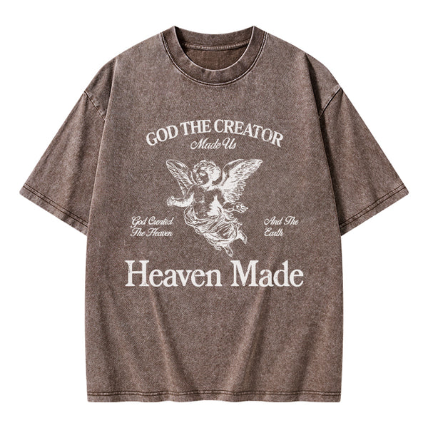 God The Creator Made Us Christian Washed T-Shirt