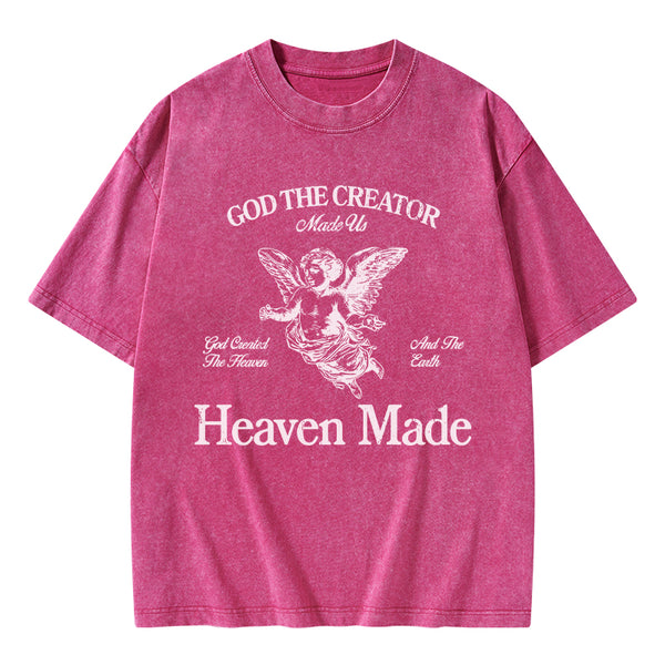 God The Creator Made Us Christian Washed T-Shirt