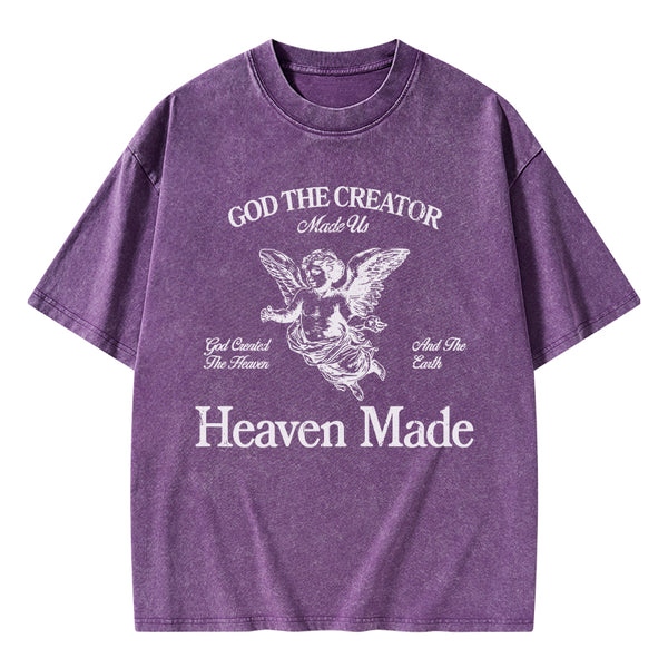 God The Creator Made Us Christian Washed T-Shirt