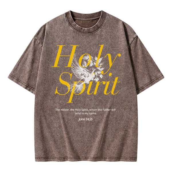 Holy Spirit Christian Washed T-Shirt