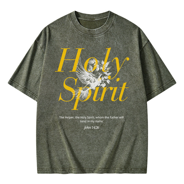 Holy Spirit Christian Washed T-Shirt