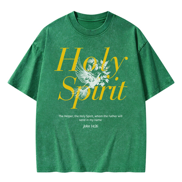 Holy Spirit Christian Washed T-Shirt