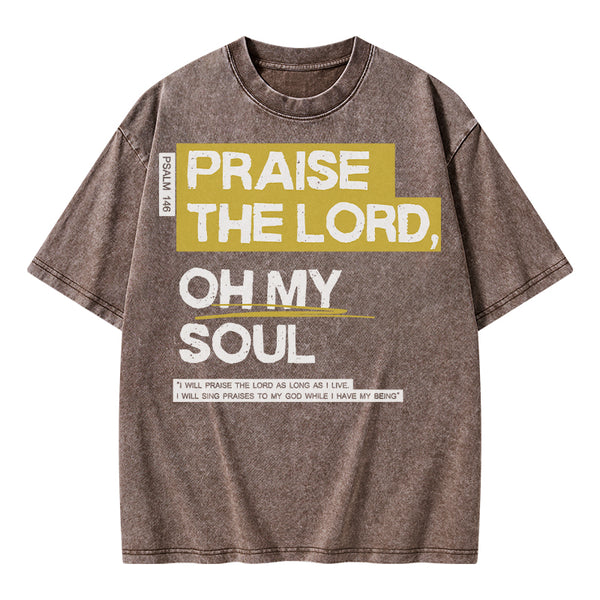Praise The Lord Christian Washed T-Shirt