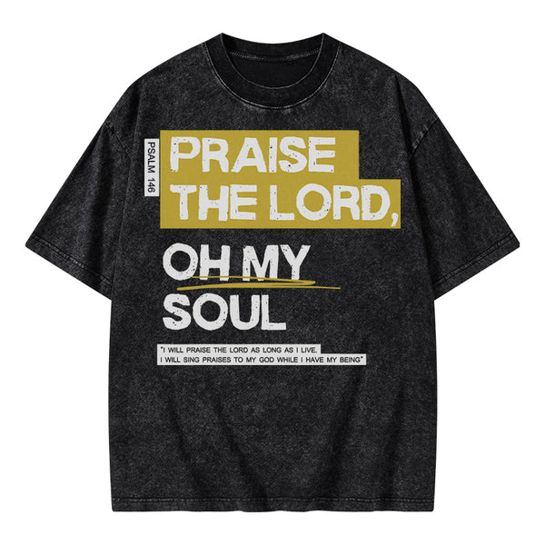Praise The Lord Christian Washed T-Shirt