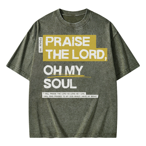 Praise The Lord Christian Washed T-Shirt