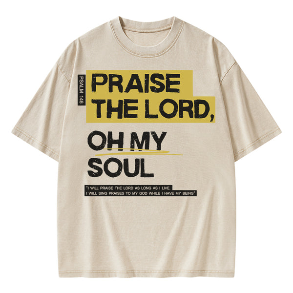Praise The Lord Christian Washed T-Shirt