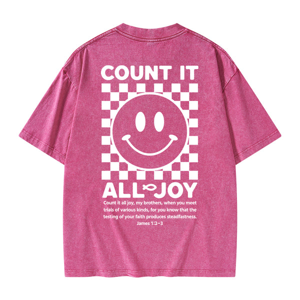 Count It All Joy Christian Washed T-Shirt