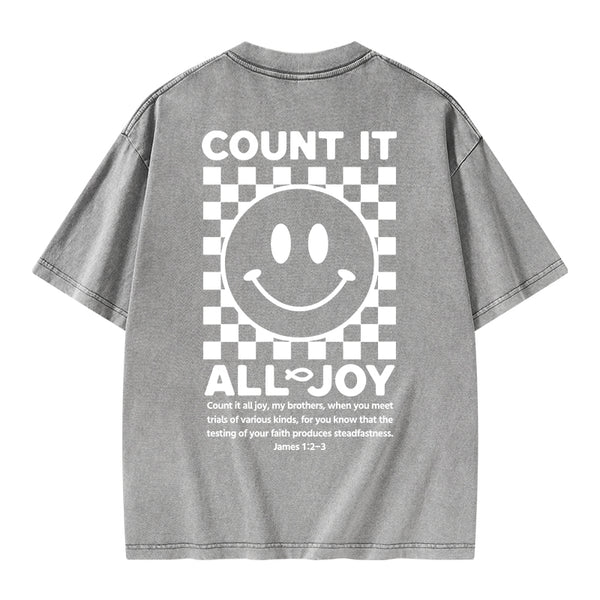 Count It All Joy Christian Washed T-Shirt