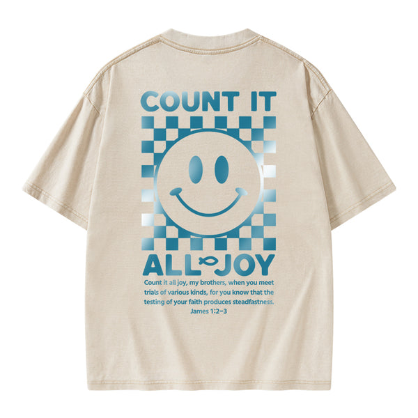 Count It All Joy Christian Washed T-Shirt
