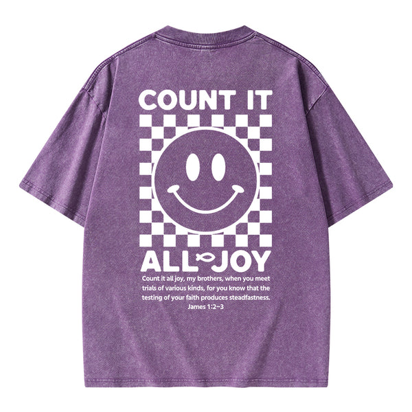 Count It All Joy Christian Washed T-Shirt