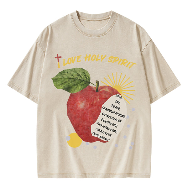I Love Holy Spirits Christian Washed T-Shirt