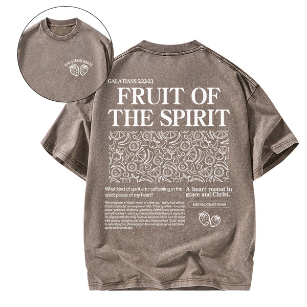 GC-WTS2335 Fruit Of Spirit Christian Washed T-Shirt