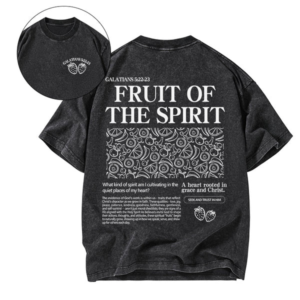 GC-WTS2335 Fruit Of Spirit Christian Washed T-Shirt