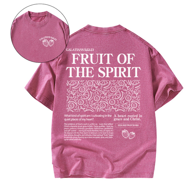 GC-WTS2335 Fruit Of Spirit Christian Washed T-Shirt