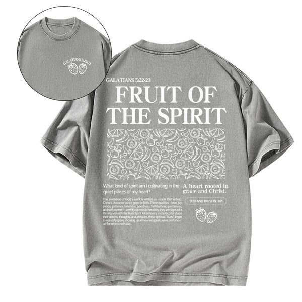 GC-WTS2335 Fruit Of Spirit Christian Washed T-Shirt