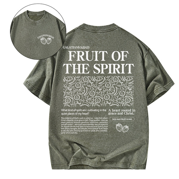 GC-WTS2335 Fruit Of Spirit Christian Washed T-Shirt