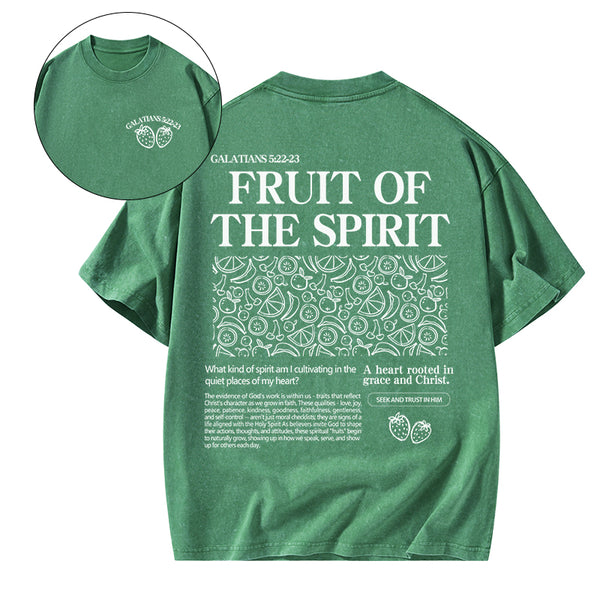 GC-WTS2335 Fruit Of Spirit Christian Washed T-Shirt