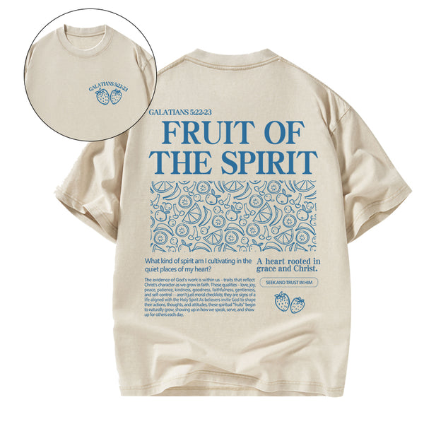 GC-WTS2335 Fruit Of Spirit Christian Washed T-Shirt