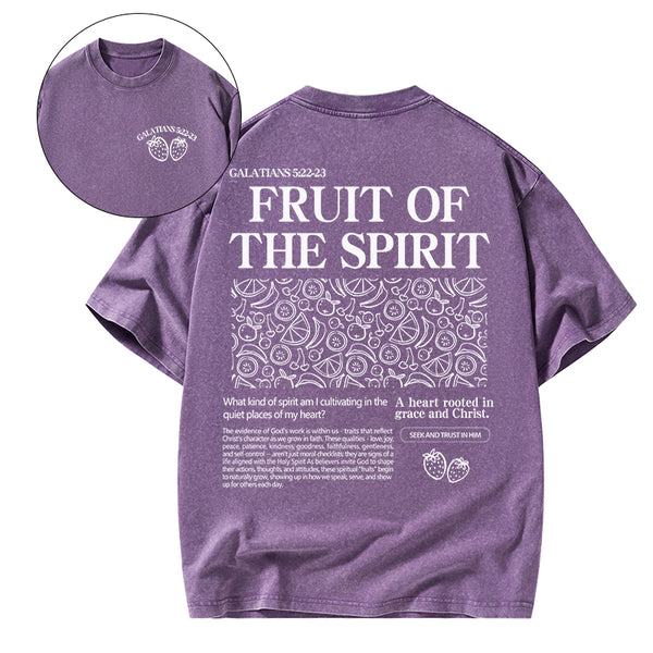 GC-WTS2335 Fruit Of Spirit Christian Washed T-Shirt