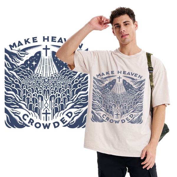 Make heaven Crowded Christian Washed T-Shirt