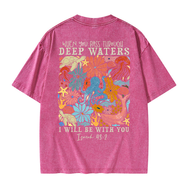 GC-WTS2343 Deep Waters Christian Washed T-Shirt