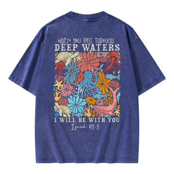 GC-WTS2343 Deep Waters Christian Washed T-Shirt