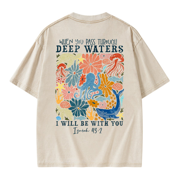 GC-WTS2343 Deep Waters Christian Washed T-Shirt