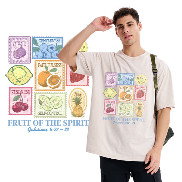 GC-WTS2353 Fruit Of The Spirit Christian Washed T-Shirt