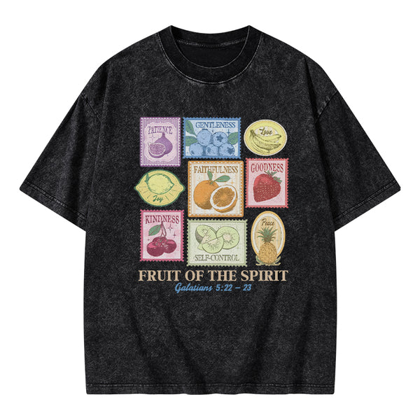 GC-WTS2353 Fruit Of The Spirit Christian Washed T-Shirt